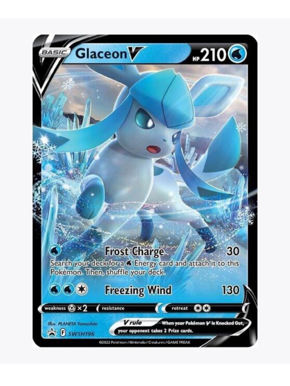 FREE OVER $50 Glaceon V SWSH196 Sword & Shield Promo Cards Pokemon Trading Card